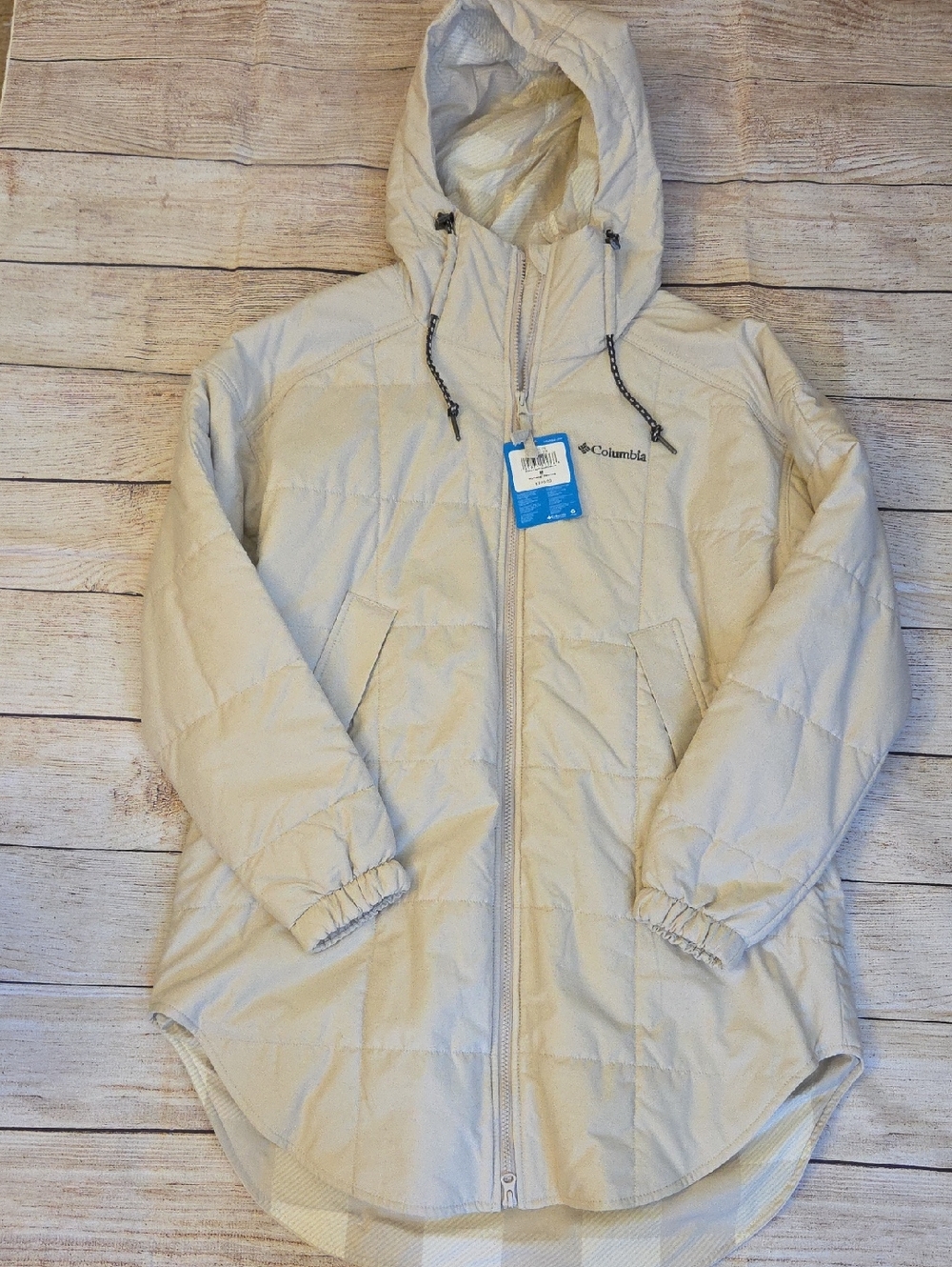 Columbia Cream Chatfield Quilted Hooded Jacket